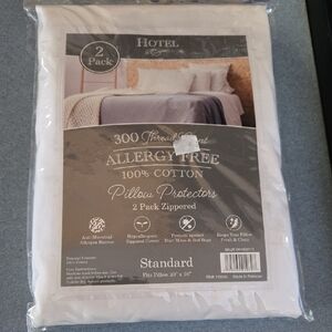 Allergy Free Cotton Pillow Protectors - White